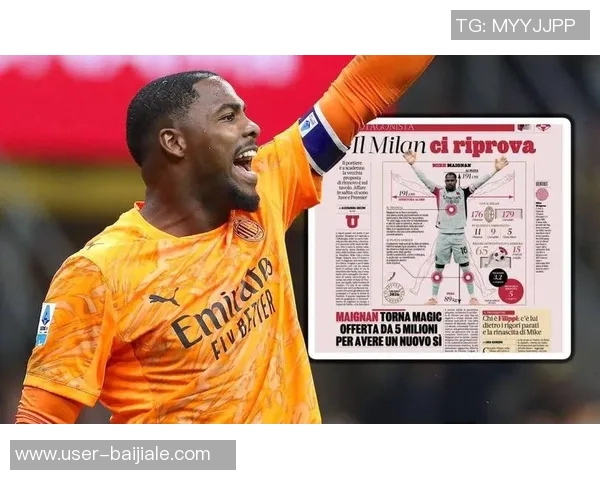 迪马济奥透露迈尼昂即将与米兰续约年薪达570万欧元